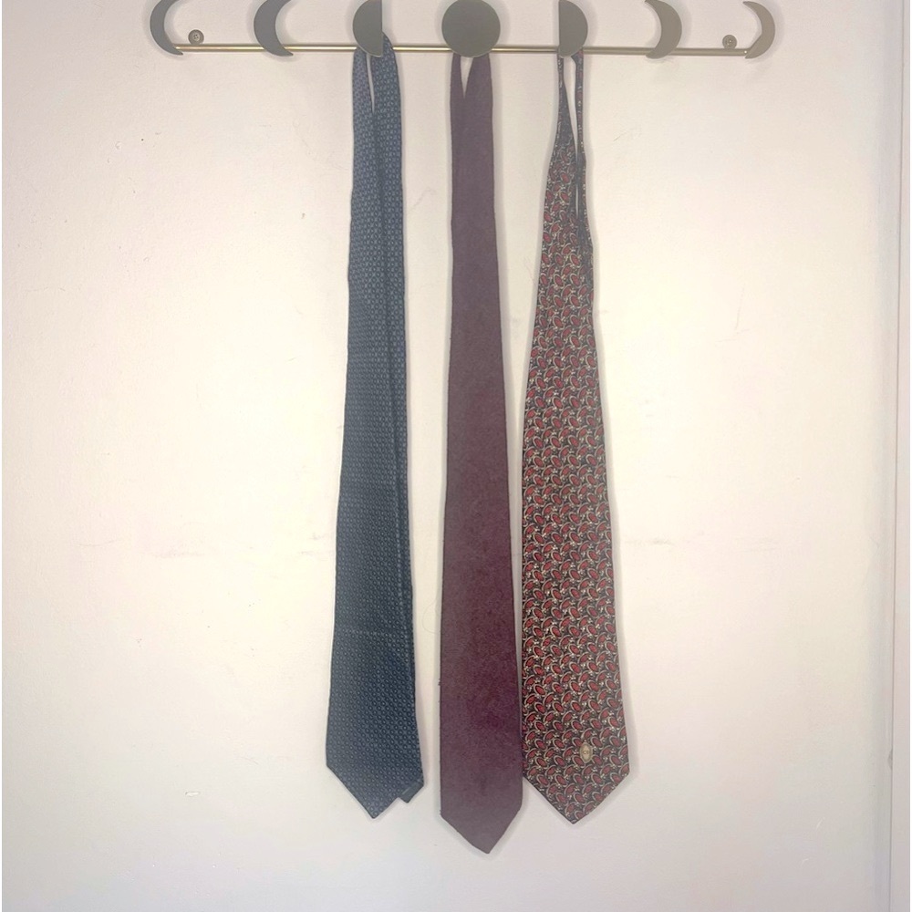 Bundle of luxury ties - lot of 3 (Christian Dior, vintage YSL, Banana Republic)